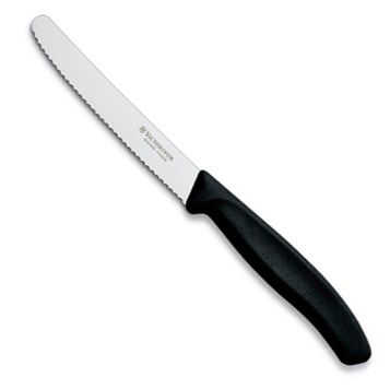 Coltello Victorinox da Tavola Dentato nero professionale